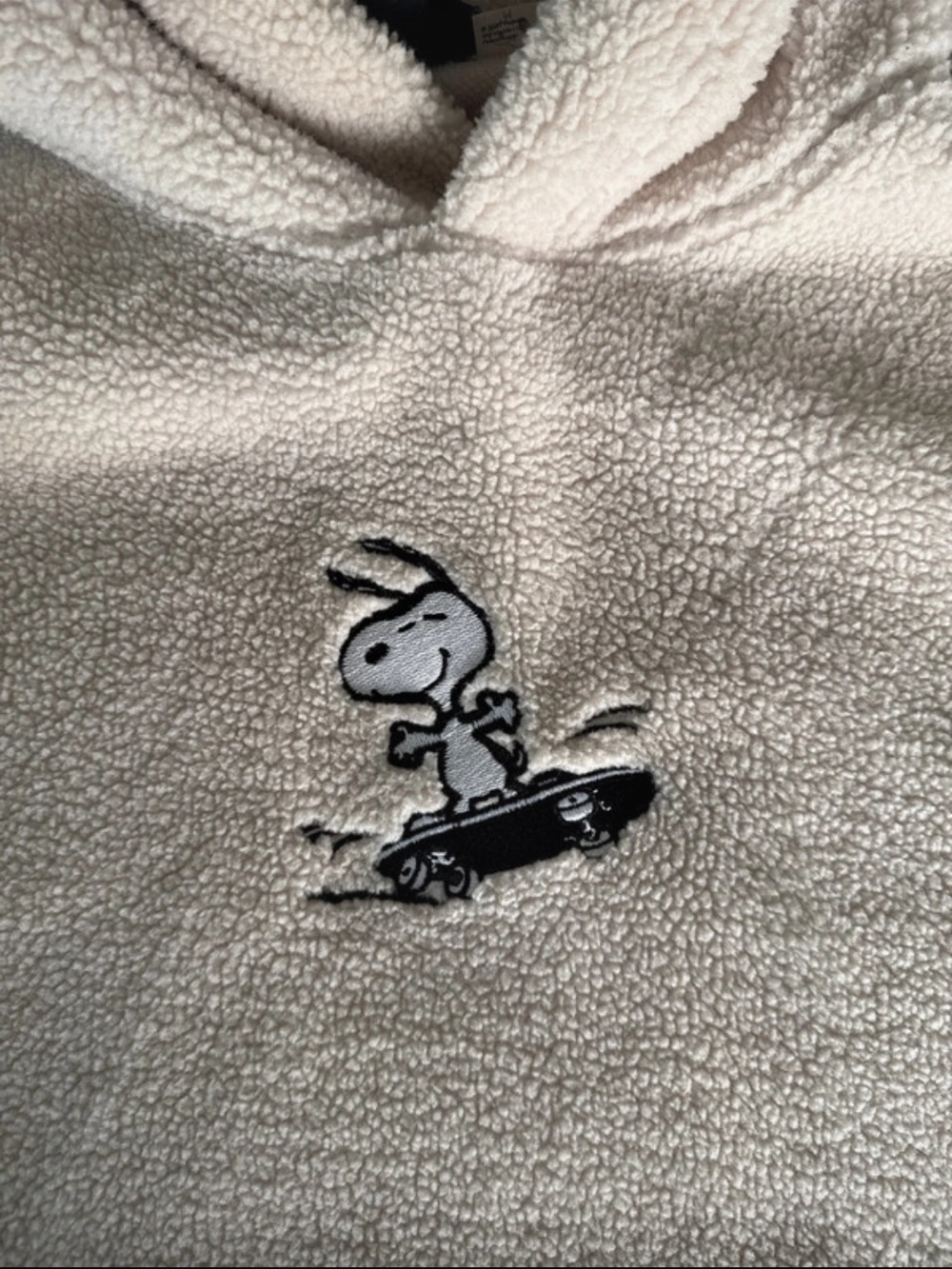 Vintage Peanuts Snoopy H&M Teddy Sherpa Fleece Hoodie - Picture 2 of 8
